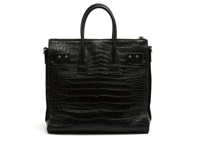 Autre Marque Saint Laurent Sac de Jour North South Pelle Nera Nero - vista 5