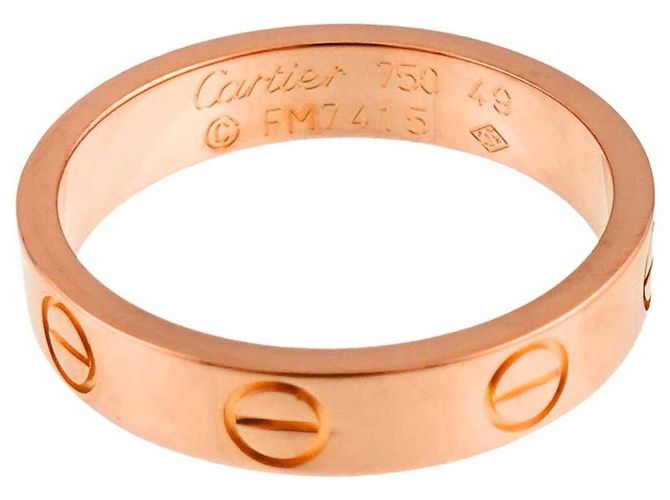 Anello Mini Love Cartier in oro rosa 18K - vista 3