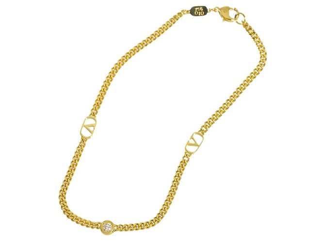 Bracciale con charm Valentino in oro giallo 18K - vista 2