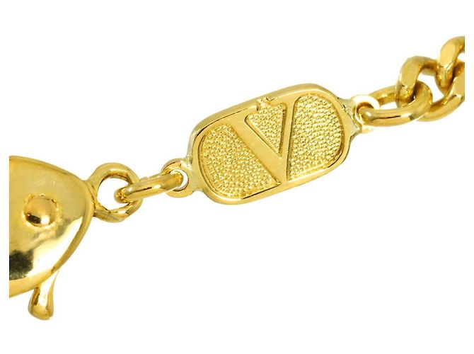 Bracciale con charm Valentino in oro giallo 18K - vista 4