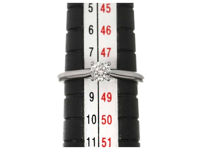 Cartier Platin Solitär Diamant Ring - Ansicht 7