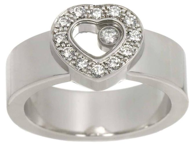 Anel Chopard Happy Diamond Heart em ouro branco 18K - vista 2