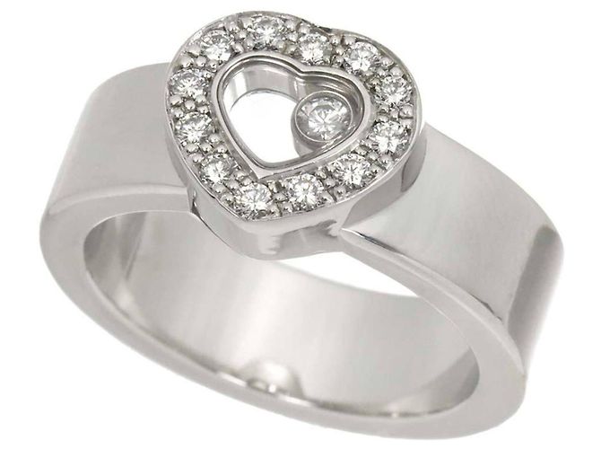 Anel Chopard Happy Diamond Heart em ouro branco 18K - vista 5