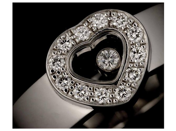 Anel Chopard Happy Diamond Heart em ouro branco 18K - vista 6