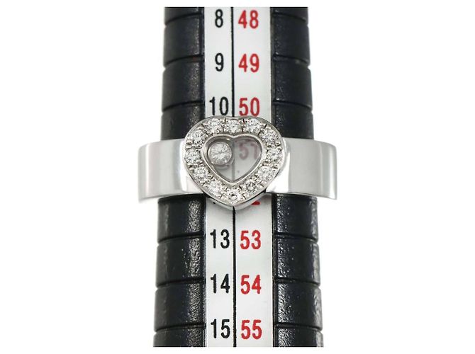 Anel Chopard Happy Diamond Heart em ouro branco 18K - vista 7