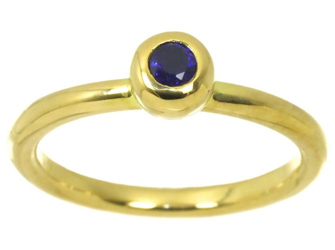 Autre Marque Anello Tiffany & Co. in zaffiro e oro giallo 18K - vista 2