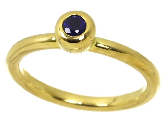 Autre Marque Anello Tiffany & Co. in zaffiro e oro giallo 18K - vista 5