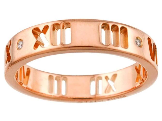 Autre Marque Anello Tiffany & Co. Atlas in oro rosa 18K - vista 2