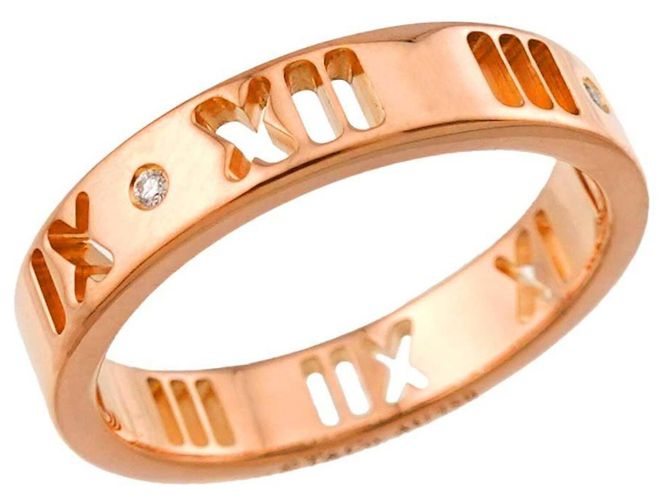 Autre Marque Anello Tiffany & Co. Atlas in oro rosa 18K - vista 4