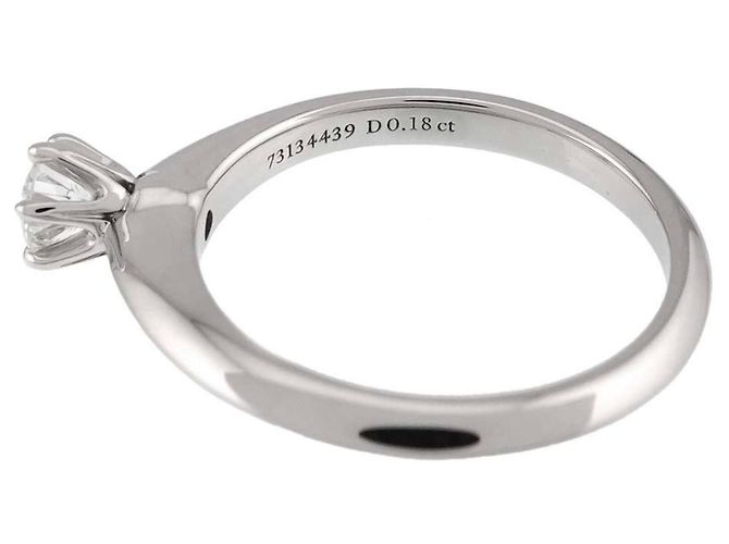 Autre Marque Tiffany & Co. Platin-Solitärring mit Diamant - Ansicht 4