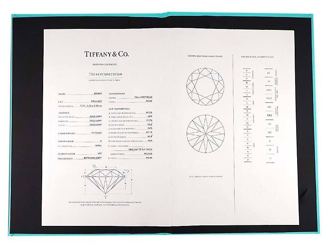Autre Marque Tiffany & Co. Platin-Solitärring mit Diamant - Ansicht 9