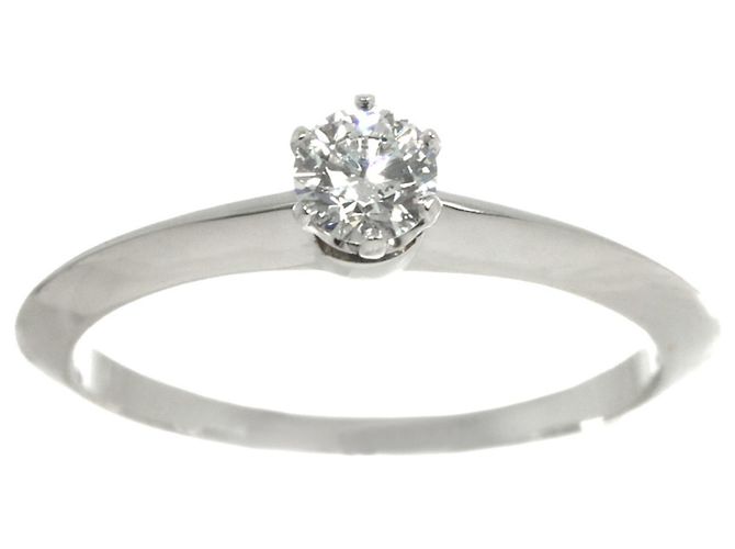 Autre Marque Tiffany & Co. Platin-Solitärring mit Diamant - Ansicht 2