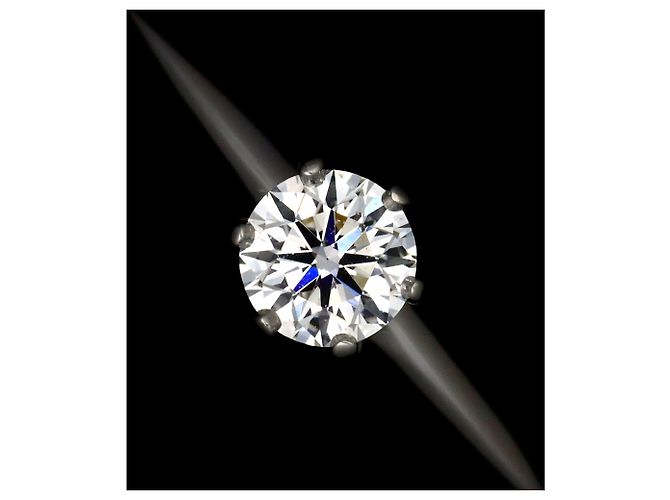 Autre Marque Tiffany & Co. Platin-Solitärring mit Diamant - Ansicht 6