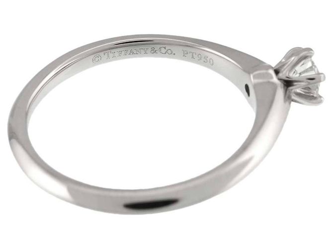 Autre Marque Tiffany & Co. Platin-Solitärring mit Diamant - Ansicht 3