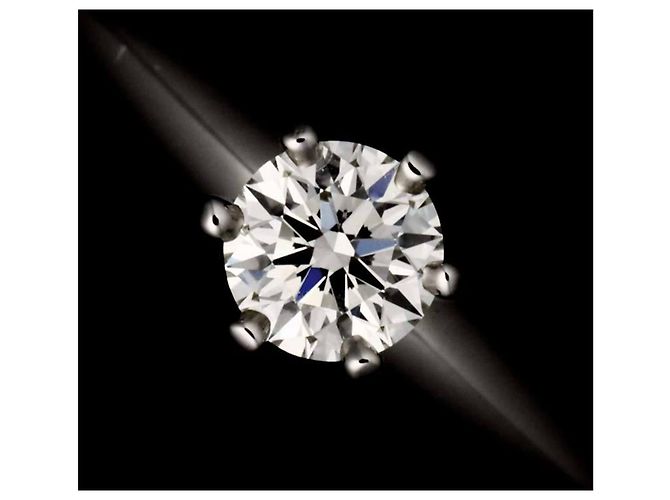 Autre Marque Tiffany & Co. Platin-Solitärring mit Diamant - Ansicht 6