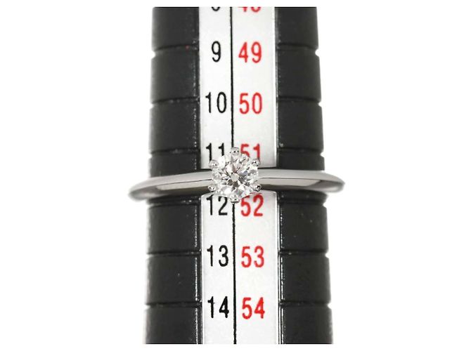 Autre Marque Tiffany & Co. Platin-Solitärring mit Diamant - Ansicht 7
