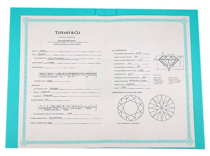 Autre Marque Tiffany & Co. Platin-Solitärring mit Diamant - Ansicht 9