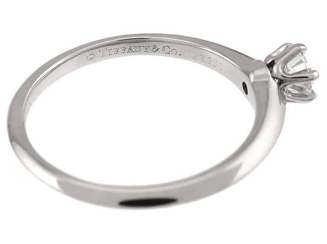 Autre Marque Tiffany & Co. Platin-Solitärring mit Diamant - Ansicht 3