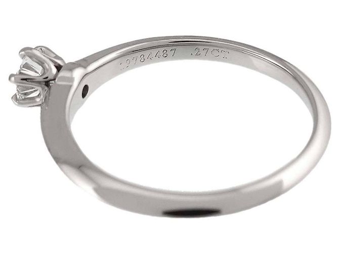 Autre Marque Tiffany & Co. Platin-Solitärring mit Diamant - Ansicht 4