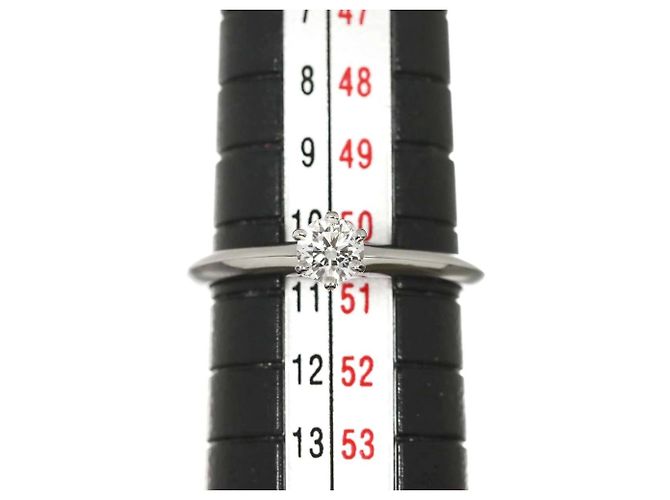 Autre Marque Tiffany & Co. Platin-Solitärring mit Diamant - Ansicht 7
