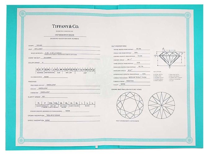Autre Marque Tiffany & Co. Solitär-Diamantband Ring - Ansicht 9