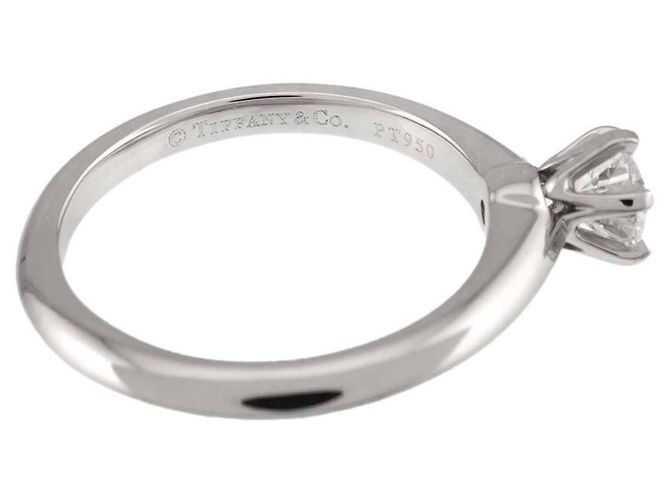 Autre Marque Tiffany & Co. Platin-Solitärring mit Diamant - Ansicht 3
