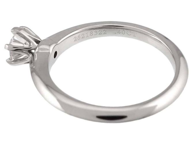 Autre Marque Tiffany & Co. Platin-Solitärring mit Diamant - Ansicht 4