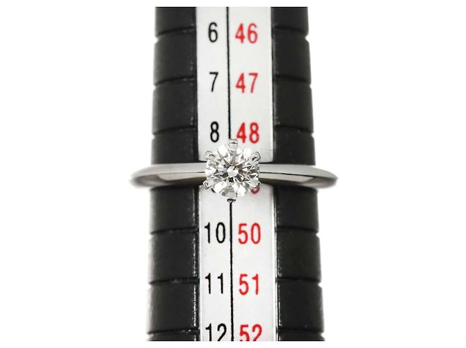 Autre Marque Tiffany & Co. Platin-Solitärring mit Diamant - Ansicht 7