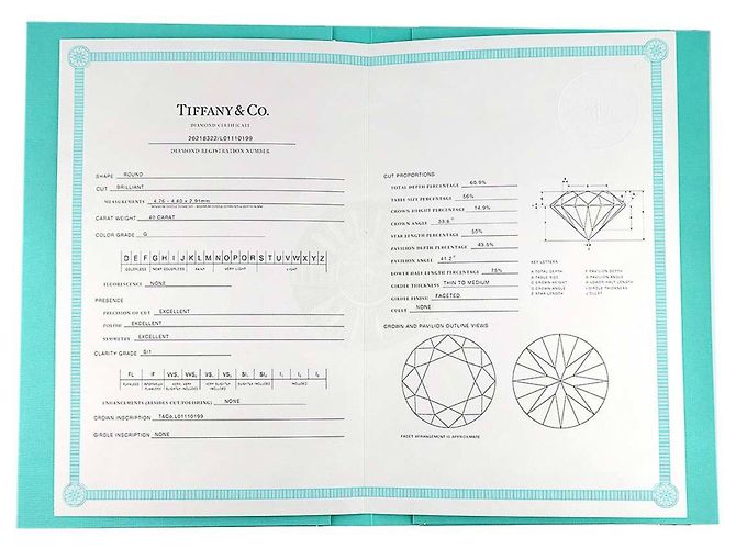 Autre Marque Tiffany & Co. Platin-Solitärring mit Diamant - Ansicht 9