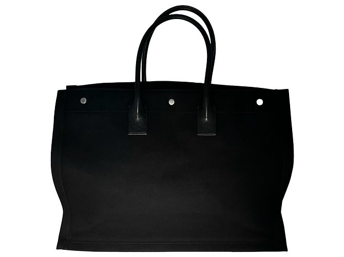 Autre Marque Saint Laurent Rive Gauche Canvas Large Schwarz - Ansicht 2