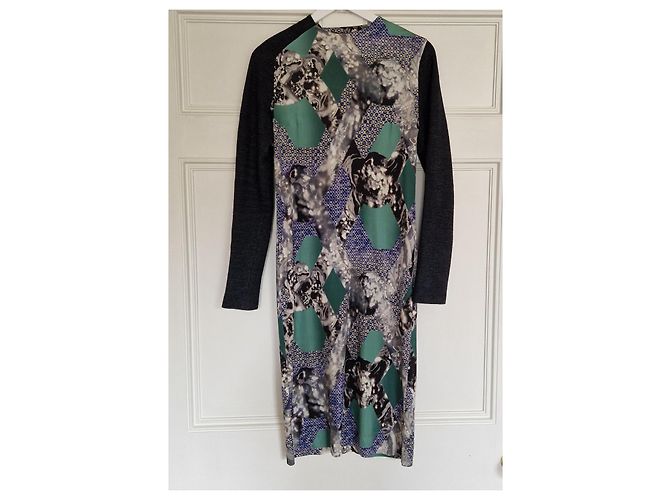 Vestido estampado Peter Pilotto Blanco Azul Verde Gris - vista 2
