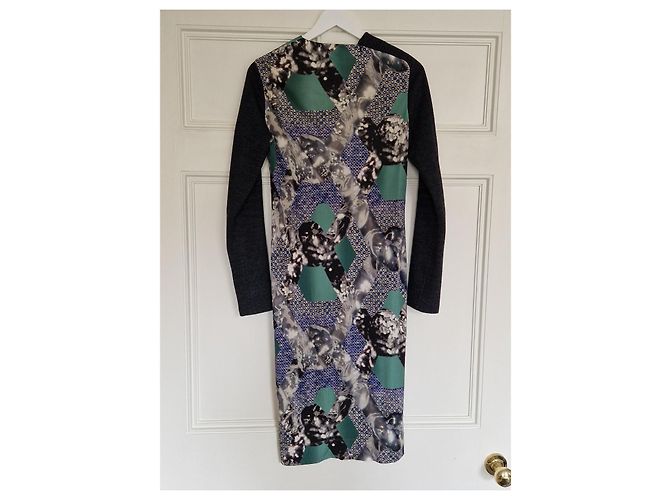 Vestido estampado Peter Pilotto Blanco Azul Verde Gris - vista 3