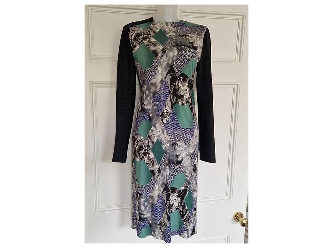 Vestido estampado Peter Pilotto Blanco Azul Verde Gris - vista 6