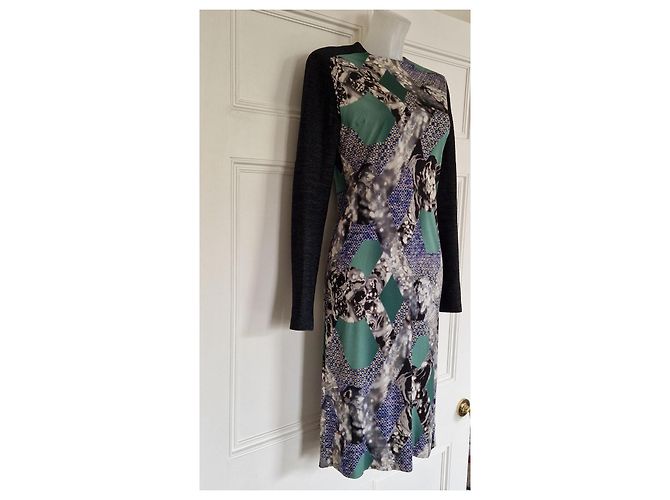 Vestido estampado Peter Pilotto Blanco Azul Verde Gris - vista 7