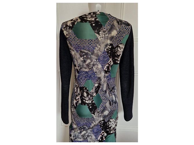 Vestido estampado Peter Pilotto Blanco Azul Verde Gris - vista 8