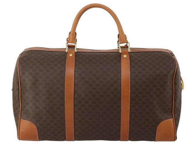 Céline Celine Boston Triomphe Coated Canvas Large Brown - view 2