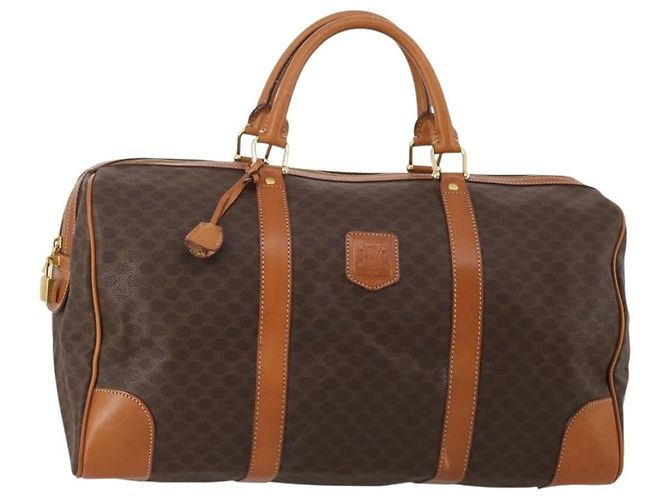 Céline Celine Boston Triomphe Coated Canvas Large Brown - view 3