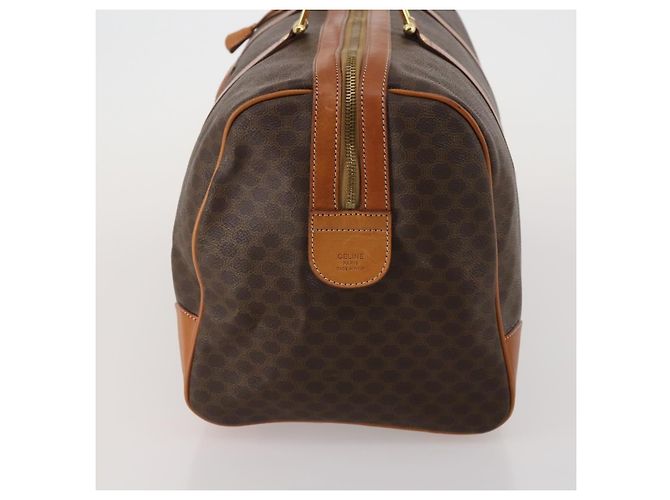 Céline Celine Boston Triomphe Coated Canvas Large Brown - view 5