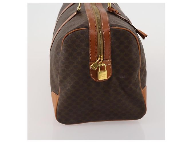 Céline Celine Boston Triomphe Coated Canvas Large Brown - view 6