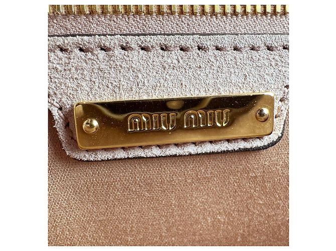 Borsa a mano Miu Miu in pelle rosa chiaro - vista 13