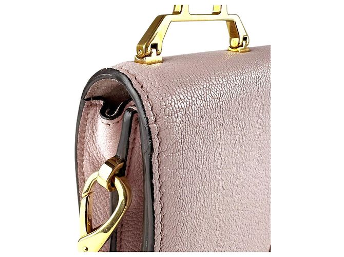 Borsa a mano Miu Miu in pelle rosa chiaro - vista 6
