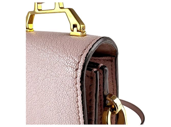 Borsa a mano Miu Miu in pelle rosa chiaro - vista 7