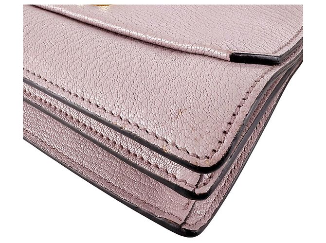 Borsa a mano Miu Miu in pelle rosa chiaro - vista 9