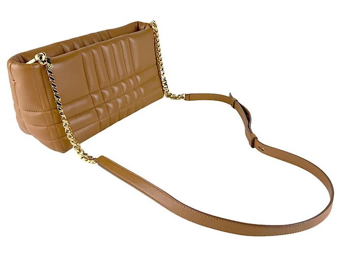 Bolsa de ombro Burberry em couro camel Camelo - vista 10