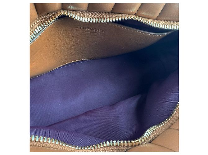 Bolsa de ombro Burberry em couro camel Camelo - vista 5