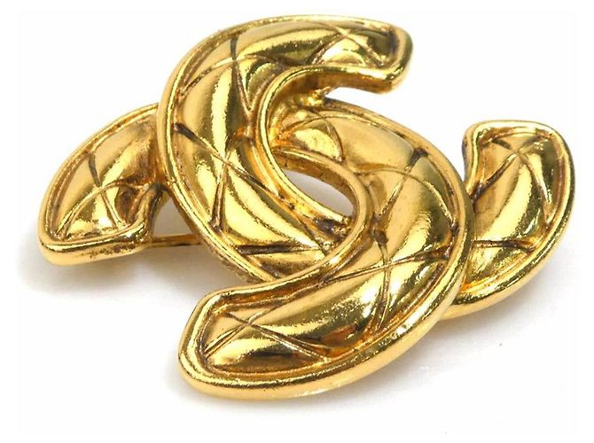 Broche en métal doré Chanel - vue 2