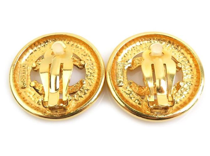 Chanel Gold Clip-Ohrringe Golden - Ansicht 5