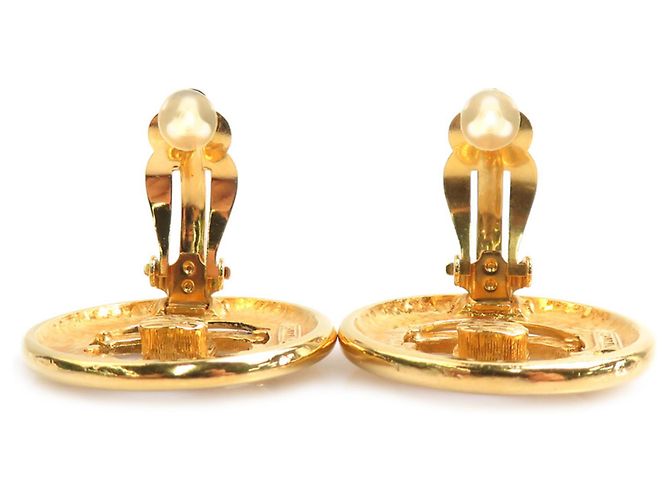 Chanel Gold Clip-Ohrringe Golden - Ansicht 6