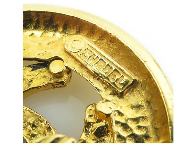 Chanel Gold Clip-Ohrringe Golden - Ansicht 7