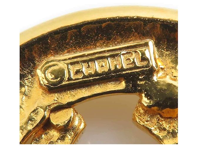 Chanel Gold Clip-Ohrringe Golden - Ansicht 8